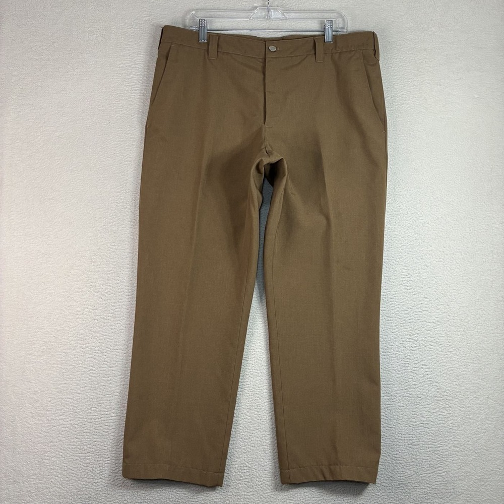 Bluffworks Chino Pants Men 38x28 Brown Relaxed Ascender Travel Commuter Office